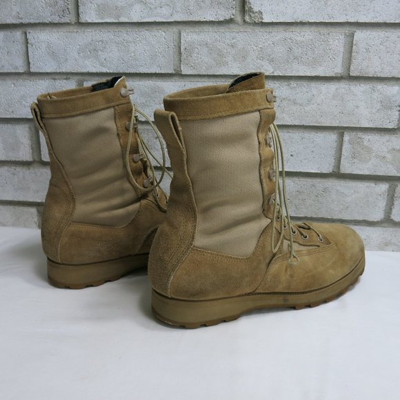 Belleville Suede Leather Canvas Combat Military Tactical Footwear Boots 11 R - Picture 4 of 7